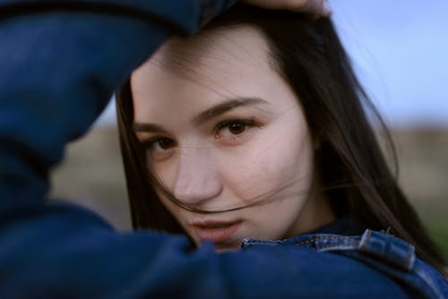 Free close-up portrait of a girl Stock Photo