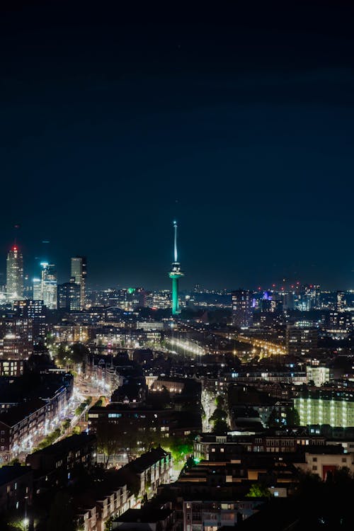 City Skyline during Night Time