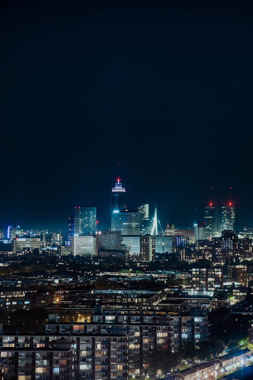 City Skyline during Night Time