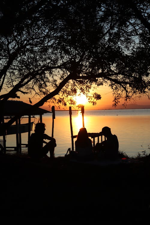 Fotobanka s bezplatnými fotkami na tému jazero voda, večerné slnko
