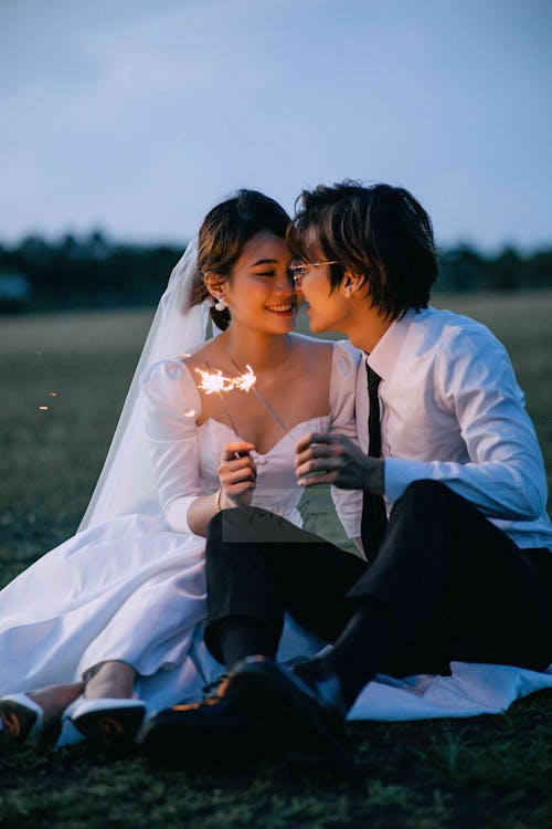 Základová fotografie zdarma na téma asijský pár, láska, nevěsta