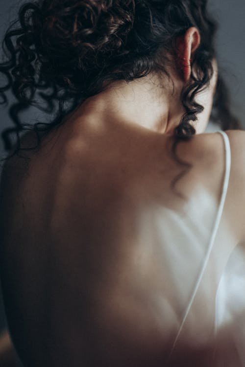 Back of Woman in Close-up Shot 