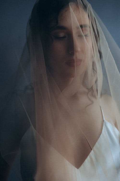 垂直拍攝, 女人, 婚禮 的 免費圖庫相片
