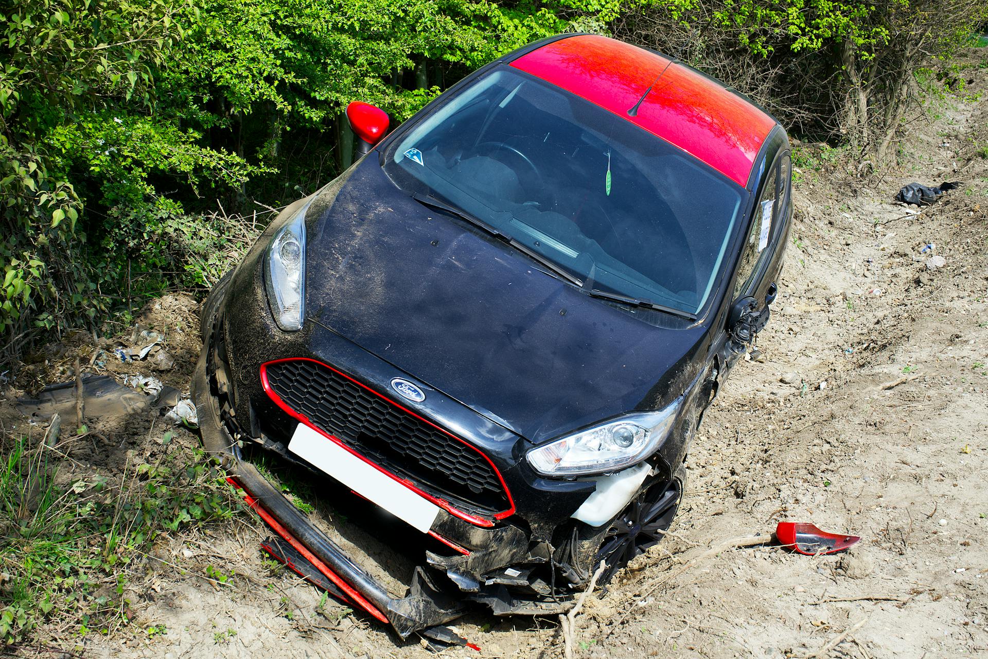 Car Crash on Dirt Road