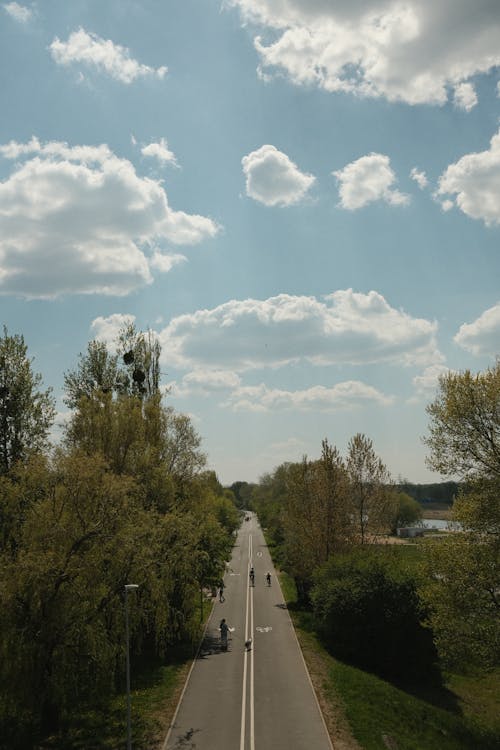 Gratis lagerfoto af beton, blå himmel, droneoptagelse