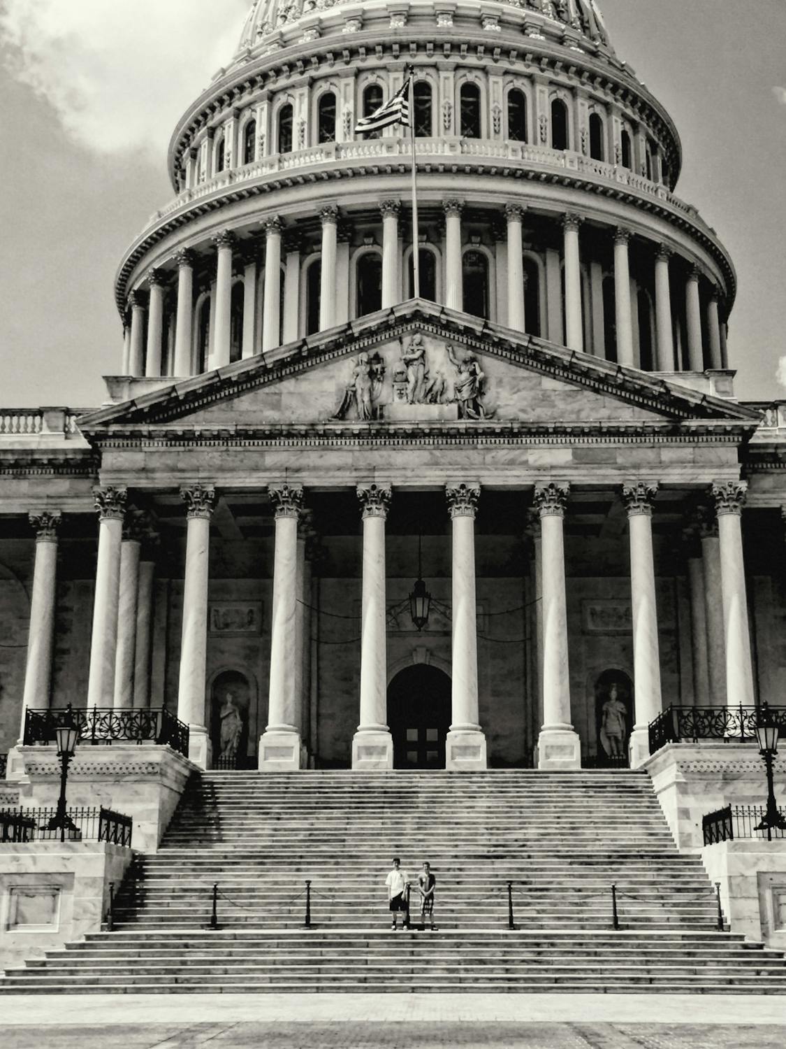 Facade Of Usa Capitol With Columns And Staircase · Free Stock Photo