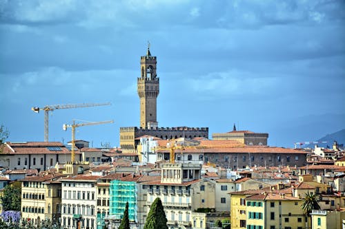 The Palazzo Vecchio Tower in Florence Italy