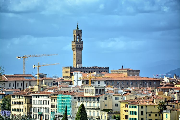 The Palazzo Vecchio Tower In Florence Italy