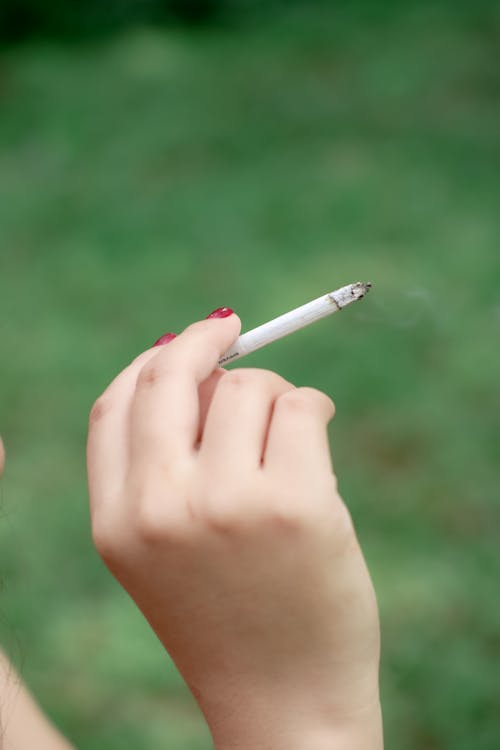 A Person Holding a Cigarette Stick