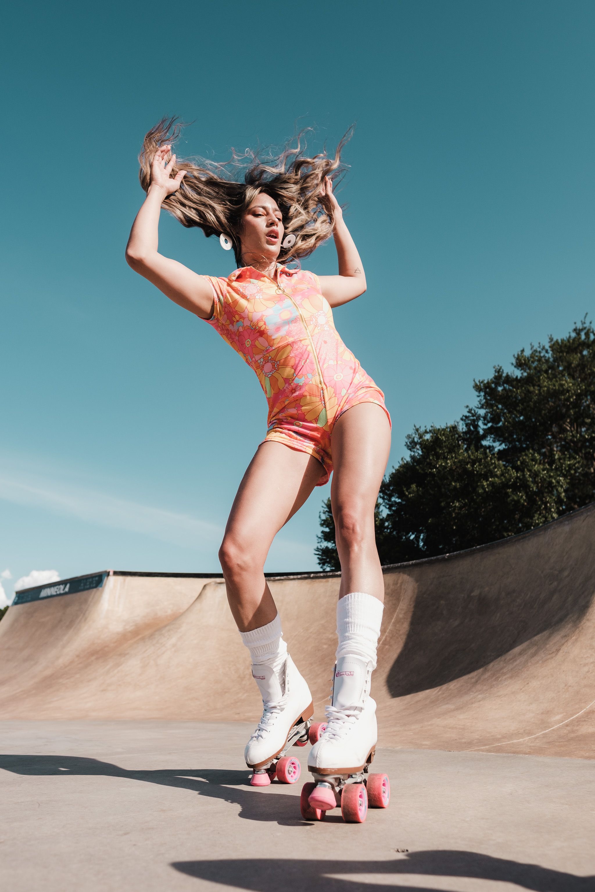 Woman Roller Skating at the Skate Park · Free Stock Photo