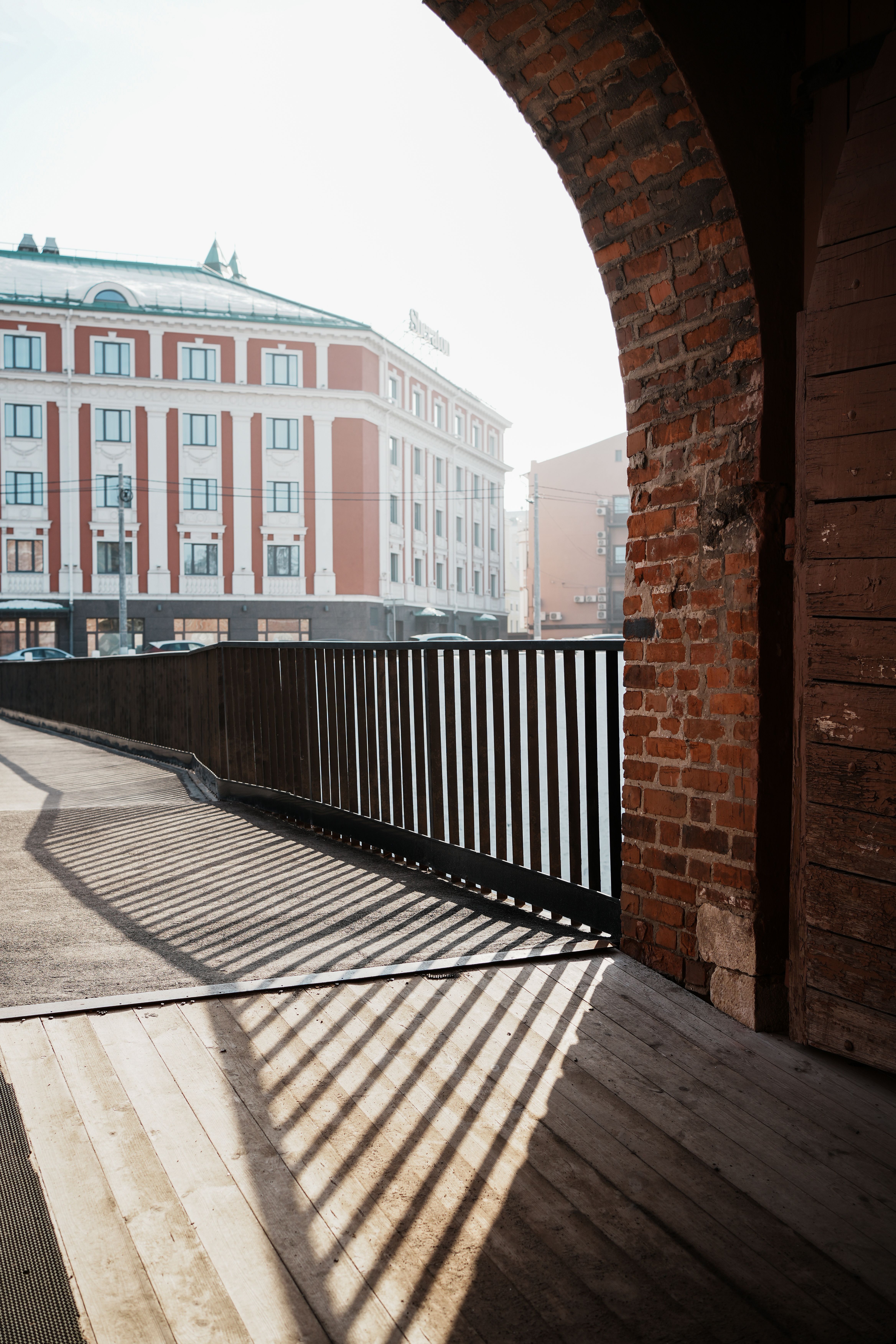 Urban Footbridge with Glass Railing · Free Stock Photo