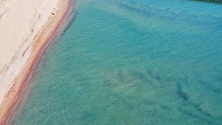 Aerial Shot Of A Beach Shore