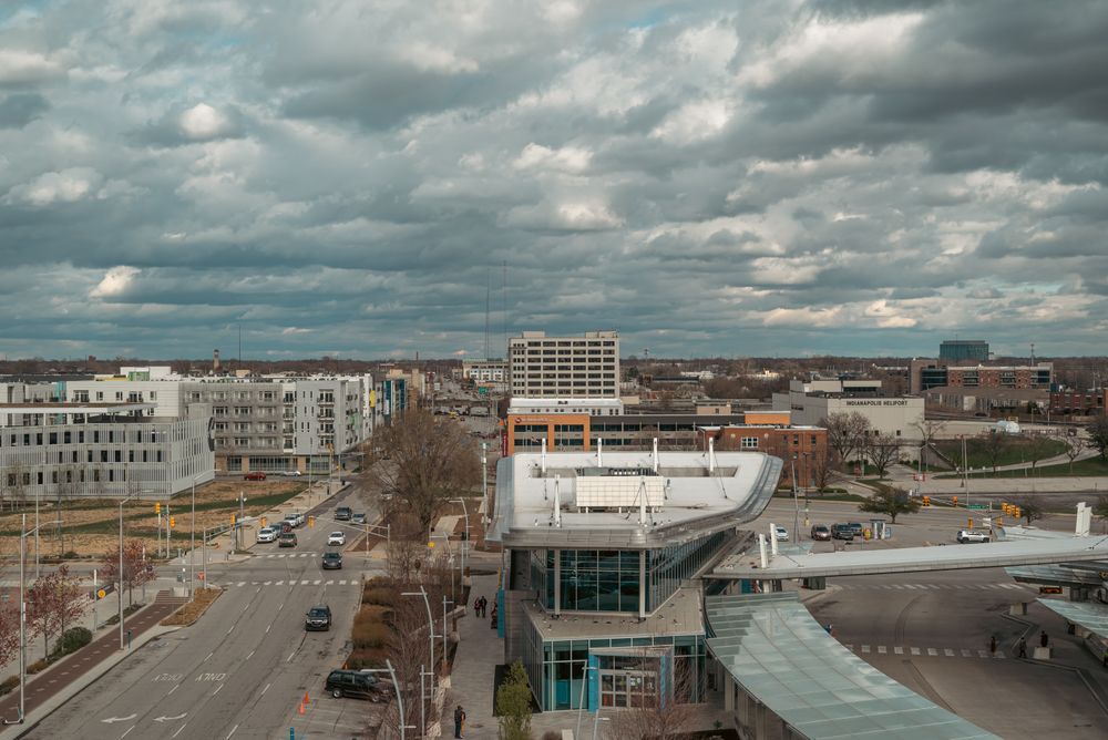 Traffic moving through Indianapolis