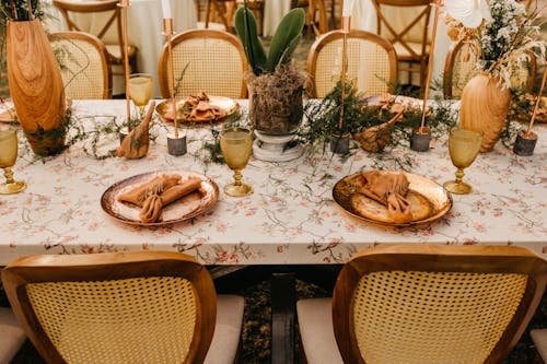 Free Elegant Wedding Reception Setting  Stock Photo