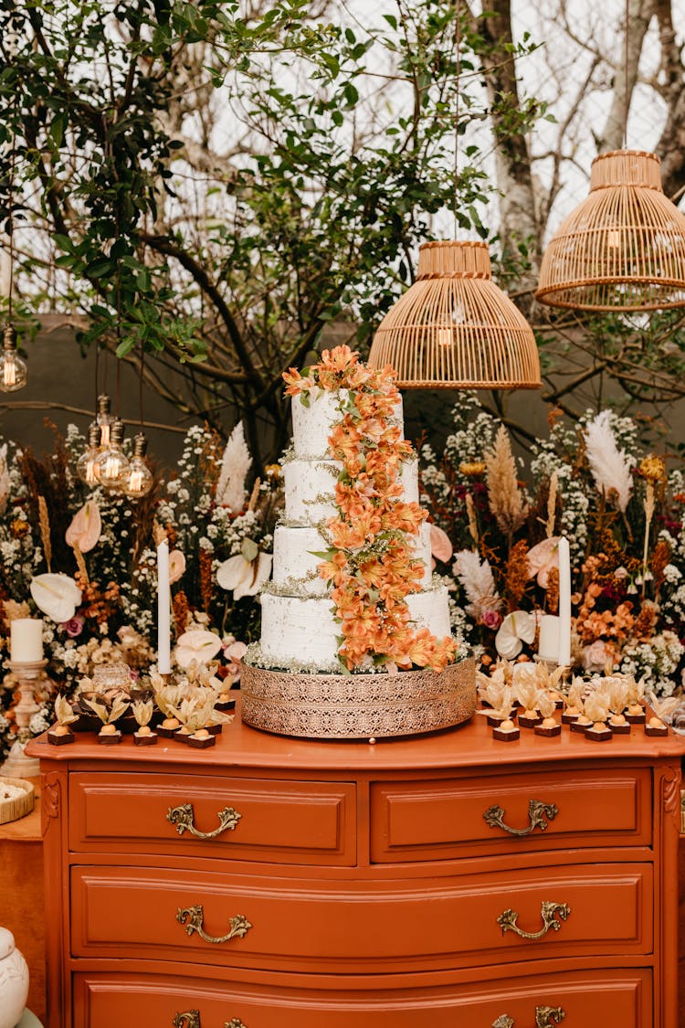 Cake On Decorated Dresser