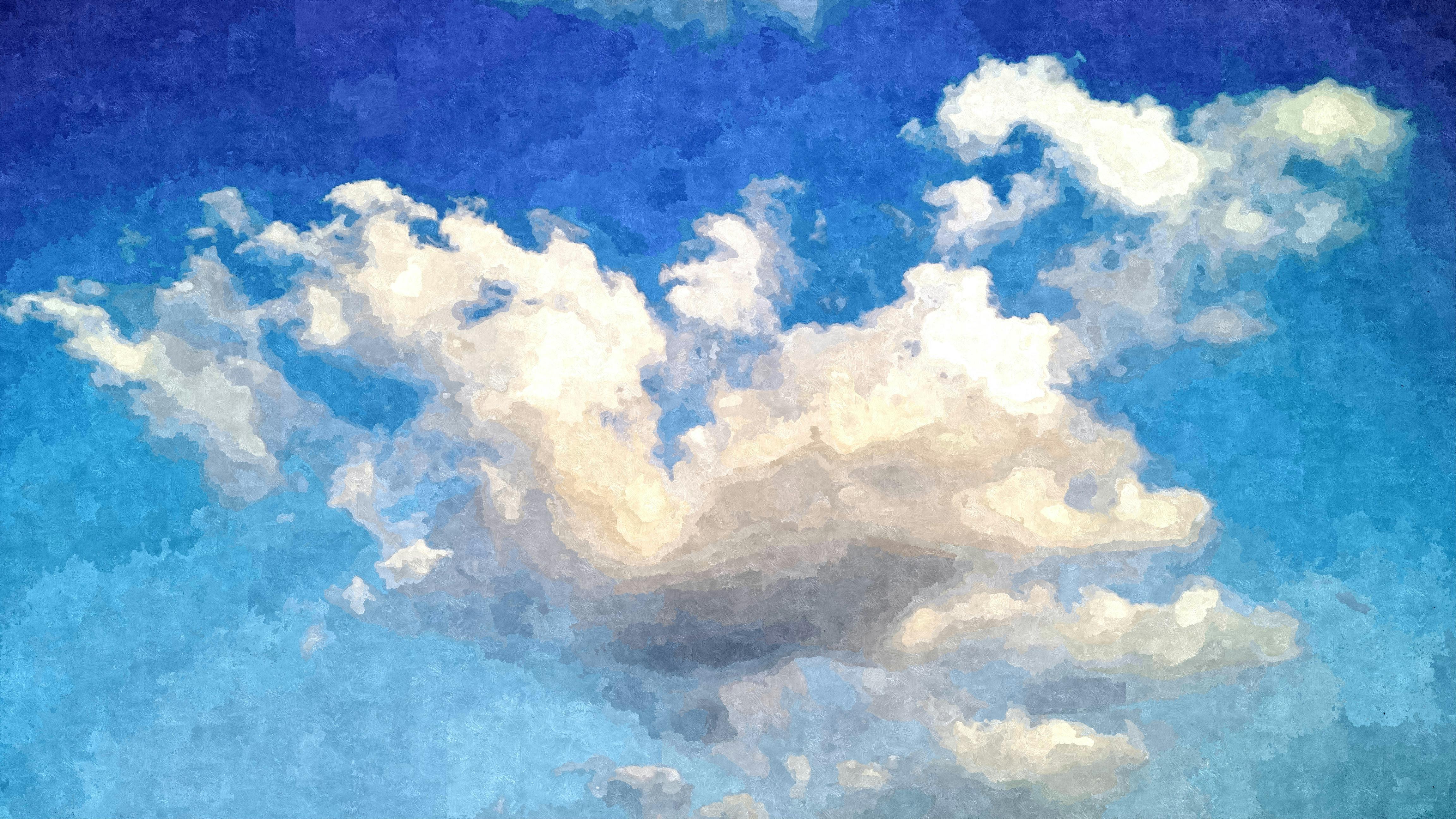 Free stock photo of blue paint, blue sky, clouds