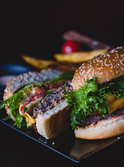 Hamburguesa Con Queso En Rodajas