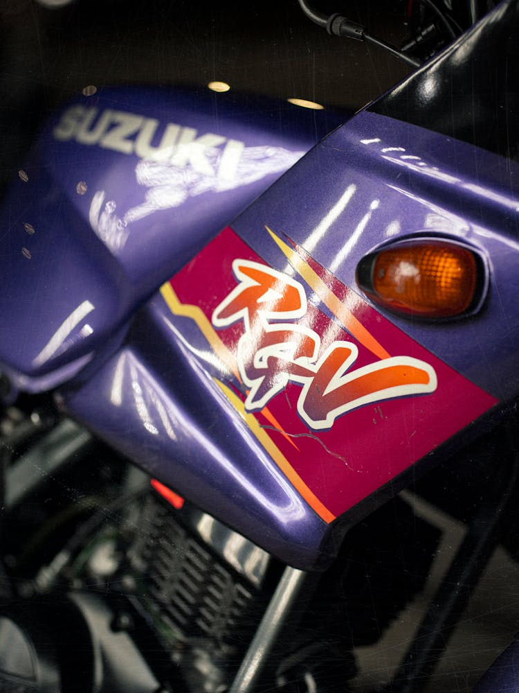 Suzuki Motorcycle In Close-Up Photography