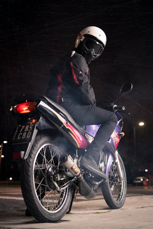 A Man Riding a Motorcycle