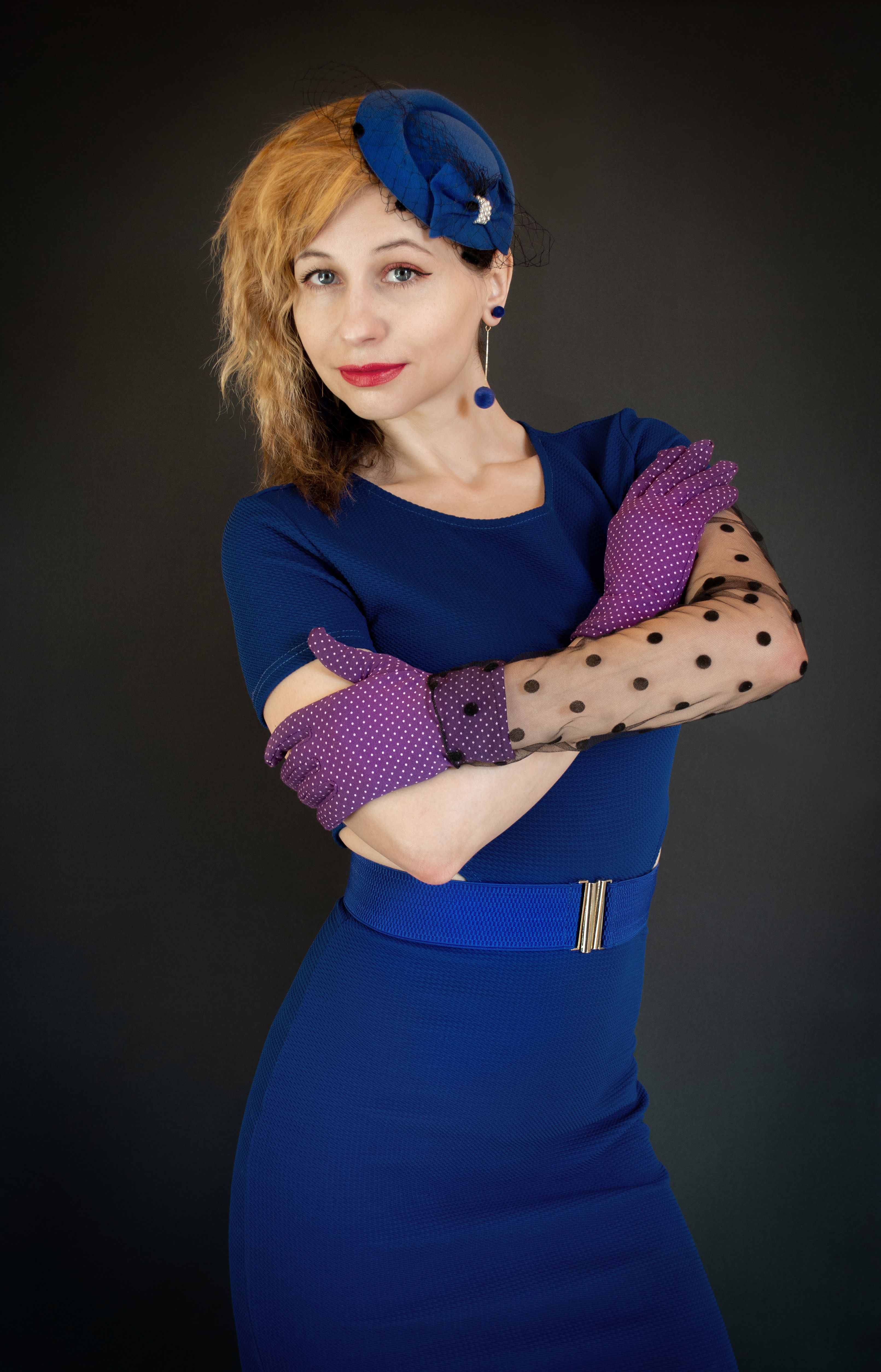 A Woman in Blue Dress Posing · Free Stock Photo