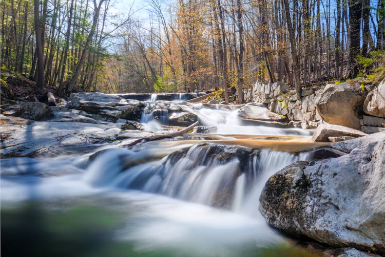 Flowing Water In The River