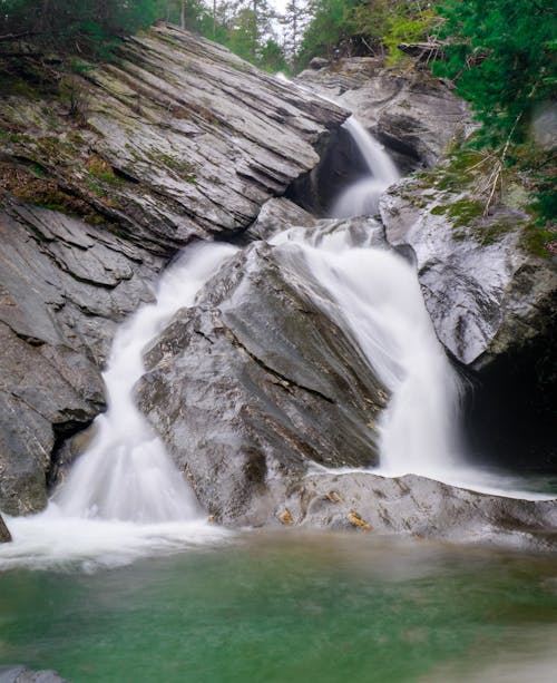 Cascading Waterfall in the River