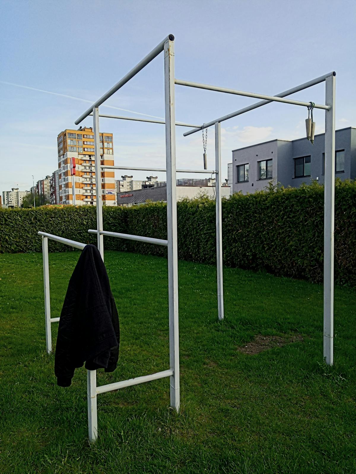 Small bowl of green moringa powder on a white background with a wooden spoon