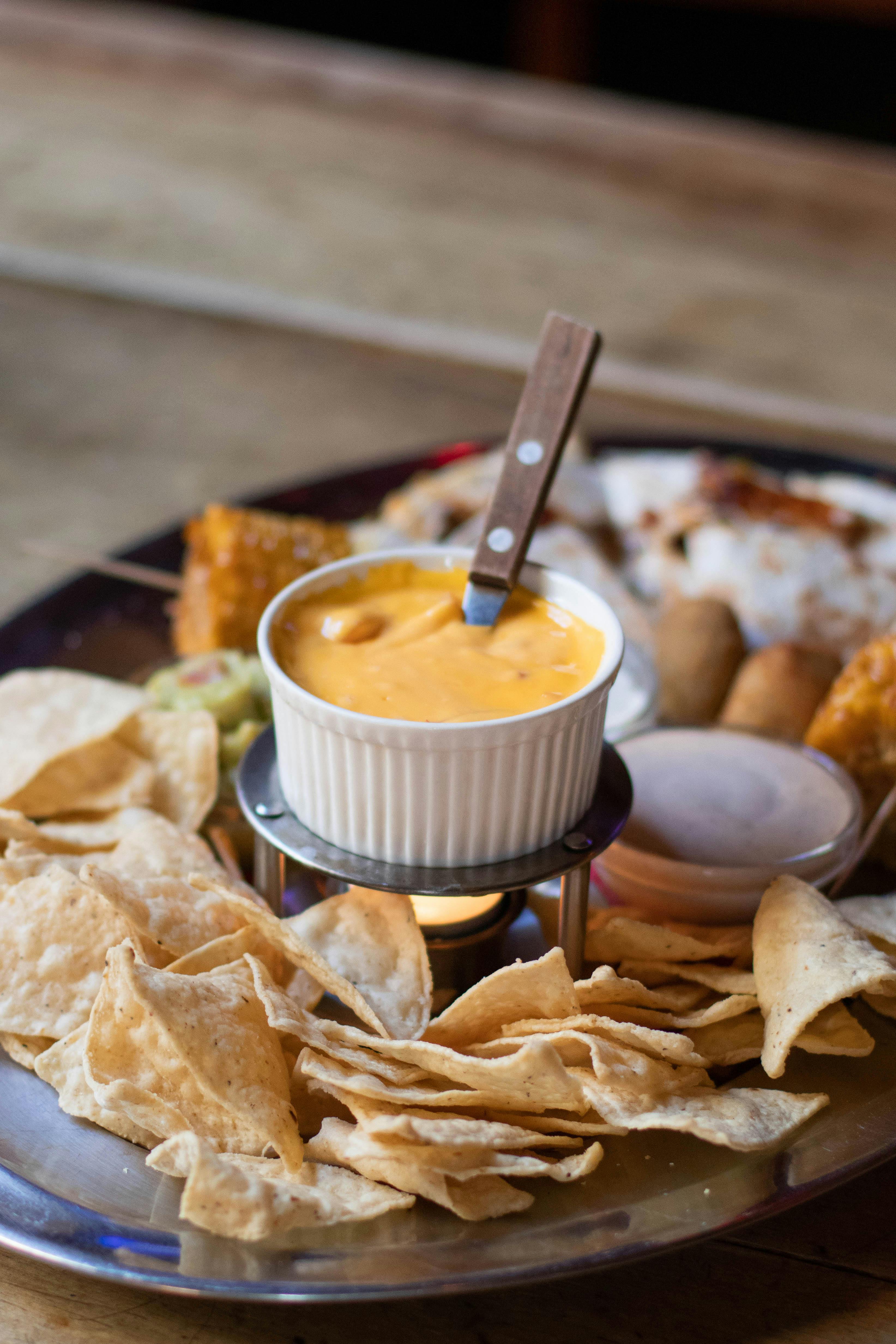 Tray of Chips With Cream