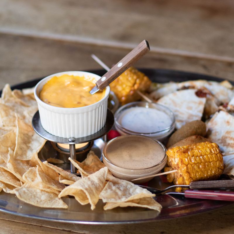 Queso Dip with Cheddar and Green Chiles
