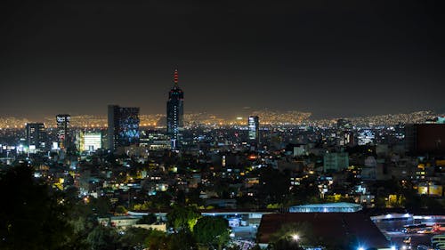 City Skyline View at Night