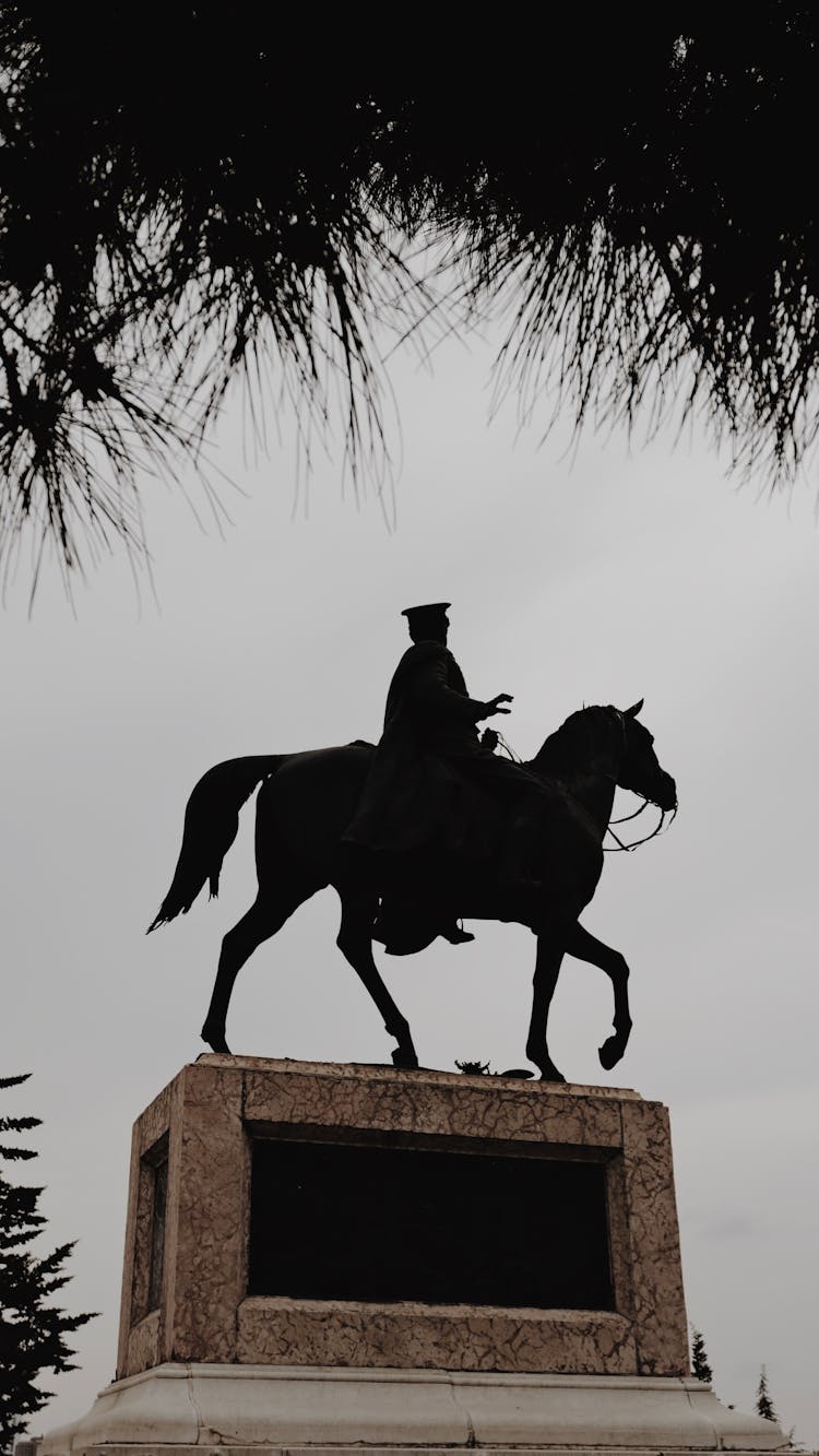 Statue Of A Horse And Rider