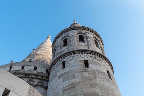 White Towers of Fishermans Bastion in Budapest
