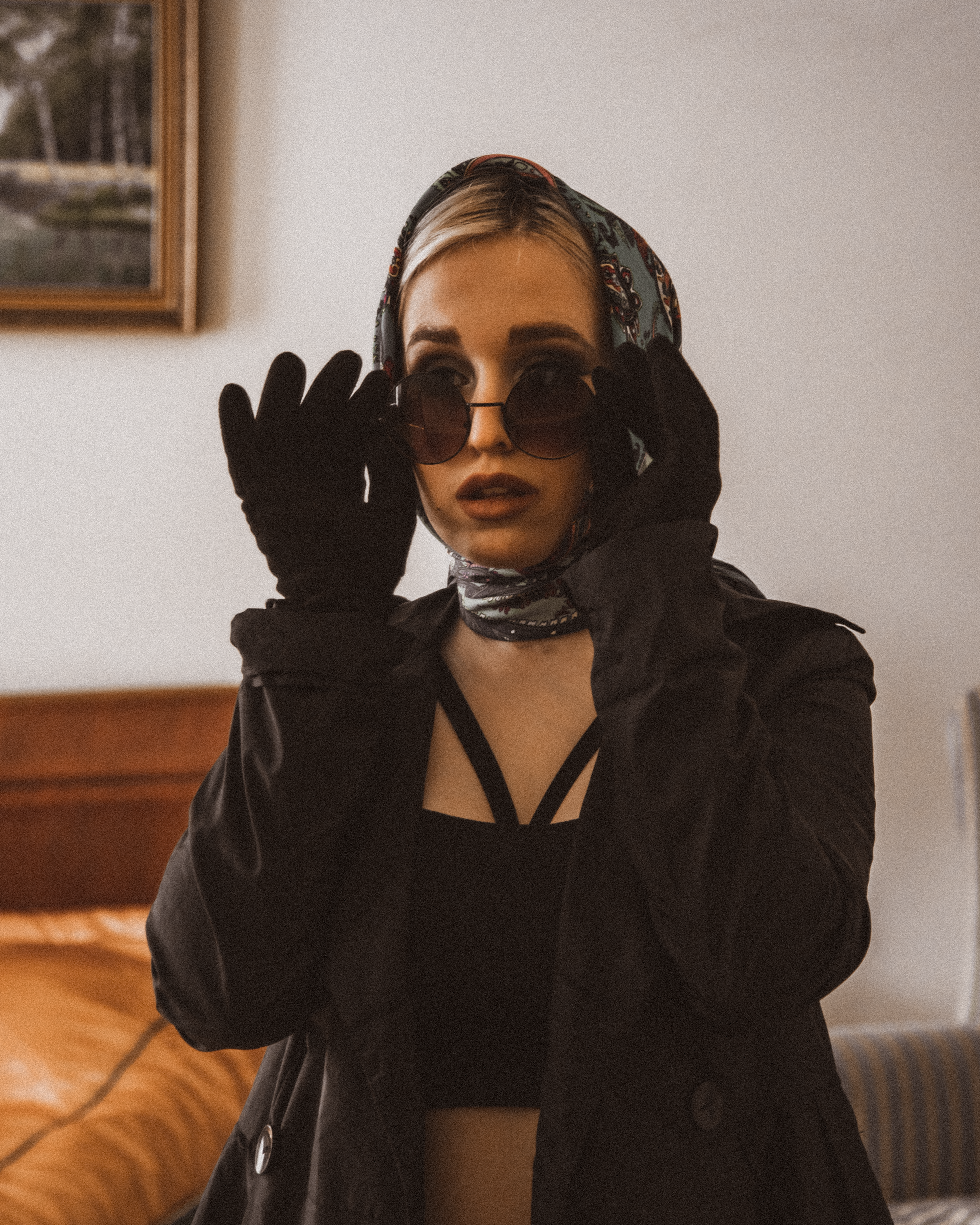 Woman in Black Jacket Wearing Sunglasses · Free Stock Photo