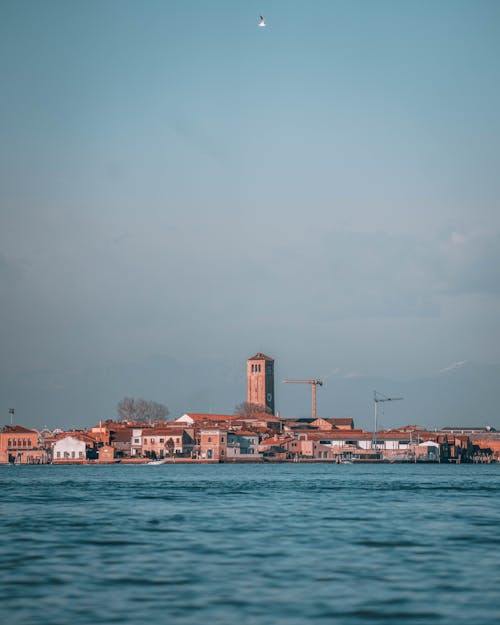 View of the Sant Elena Church Tower from a Distance, Venice, Italy 