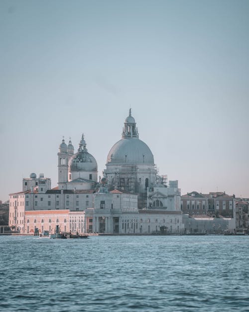 View of Santa Maria della Salute Church in Venice seen from the Canal