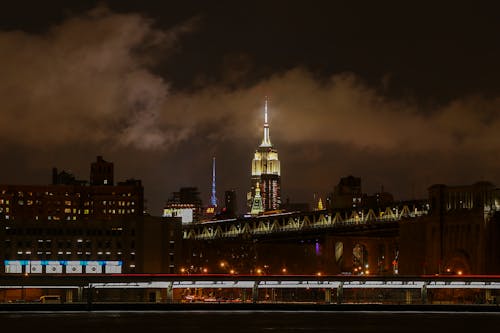 Free Night, Manhattan, New York Stock Photo