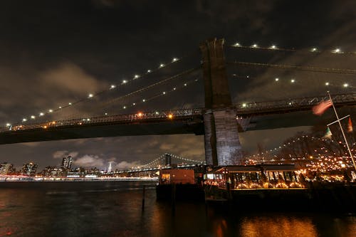 Free Night, Manhattan, New York Stock Photo
