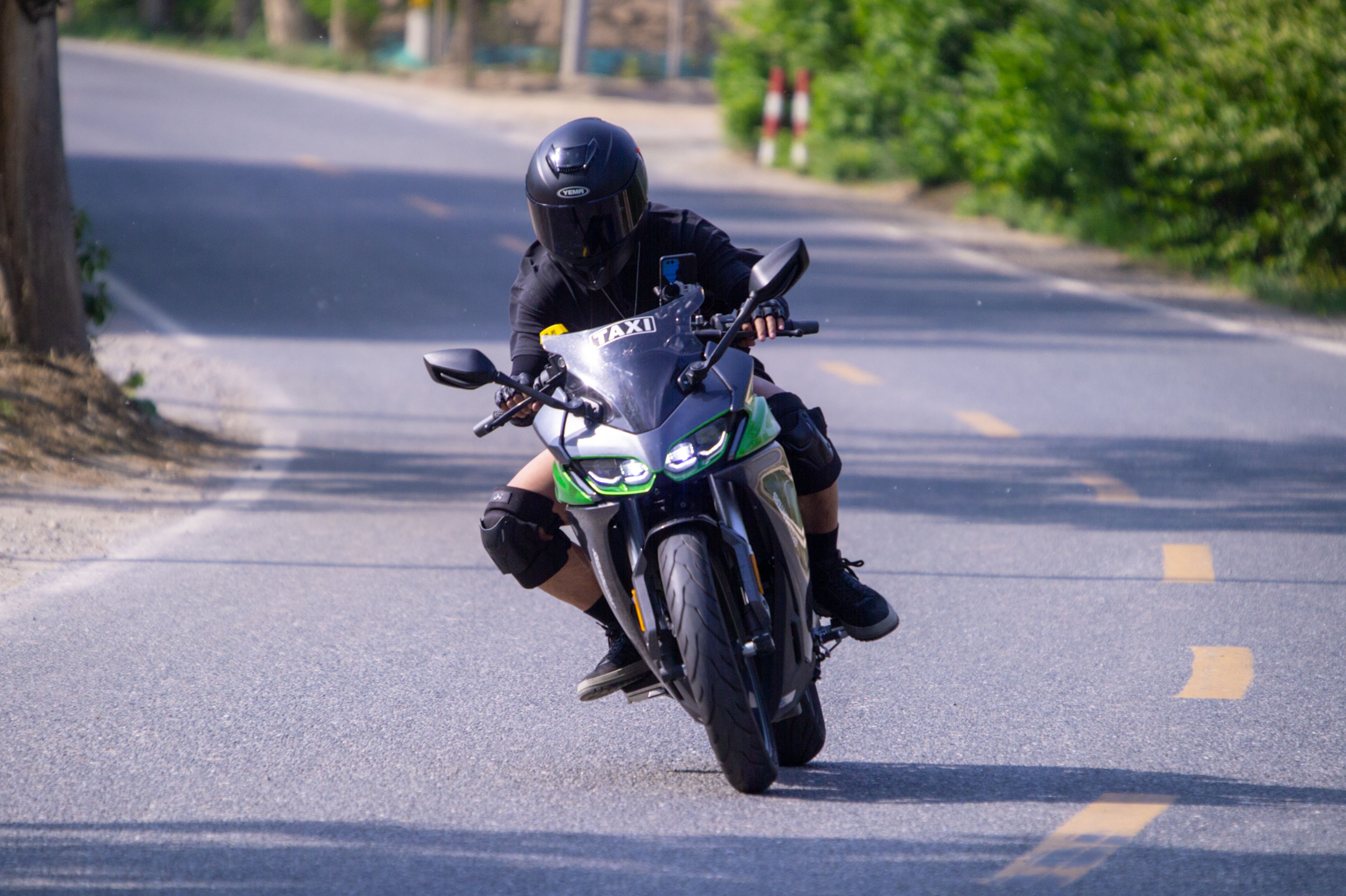 Man in Black Motorcycle Helmet and Clothes Riding a Motorcycle · Free ...