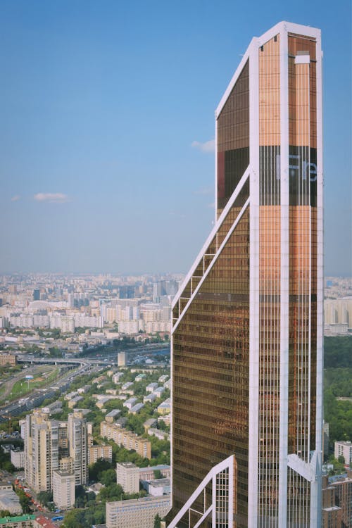 Mercury City Tower Against the Sky, Moscow, Russia