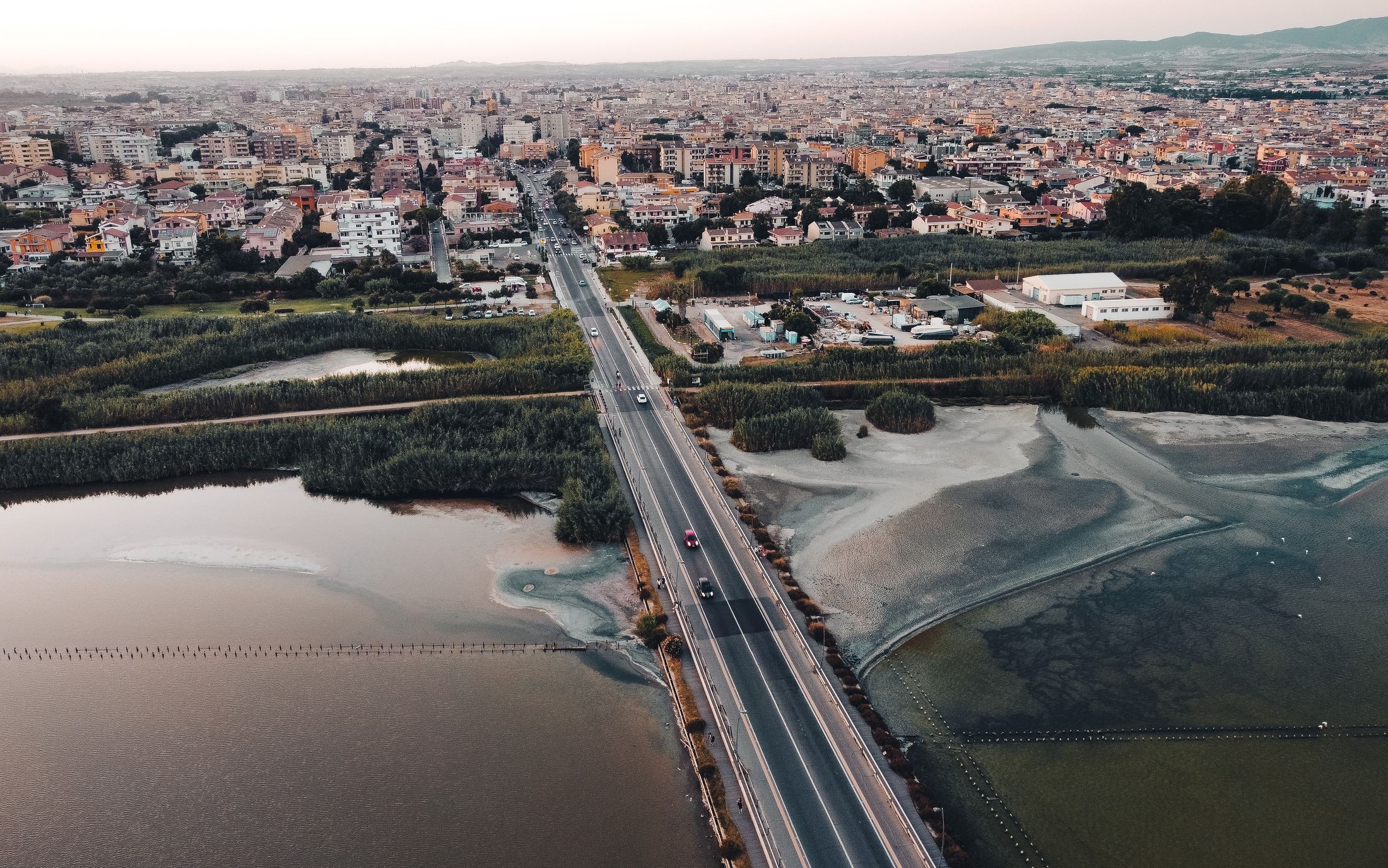Context photograph: Aerial view of urban form, roads, and green space. Not a VIEWPIECE acquisition or analysis.