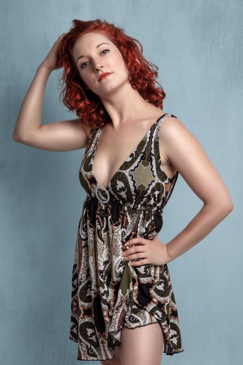 Woman With Red Hair in Black Dress · Free Stock Photo