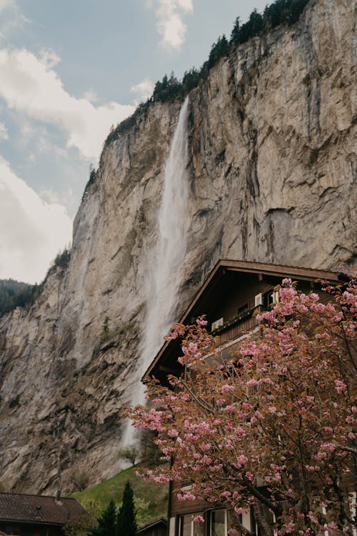 Immagine gratuita di alta montagna, cascata, splendido scenario