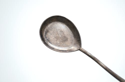 Close-Up Shot of a Metal Spoon