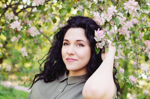 Woman Holding Flower