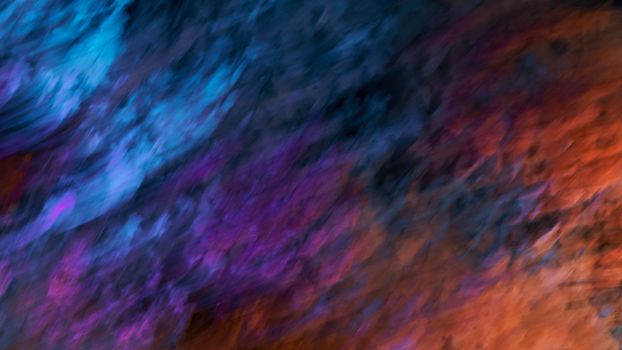 Vibrant abstract artwork with dynamic motion blur in blue and red hues.