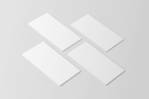 Free A minimalist geometric arrangement of white paper notepads on a clean background. Stock Photo