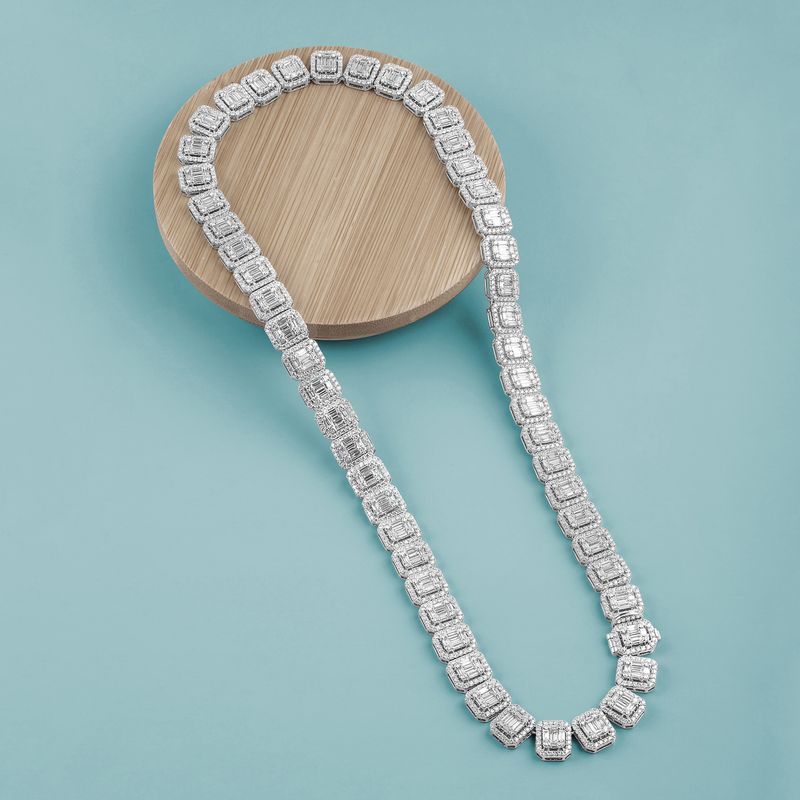 Gold and diamond necklaces