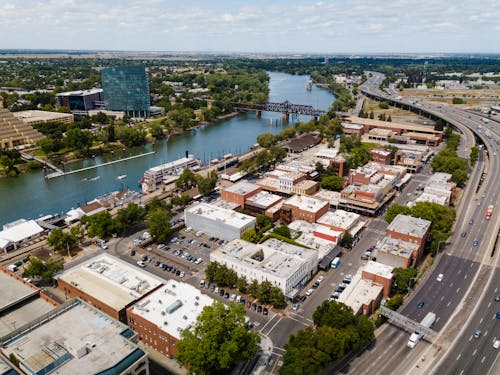 Drone Shot of a City 