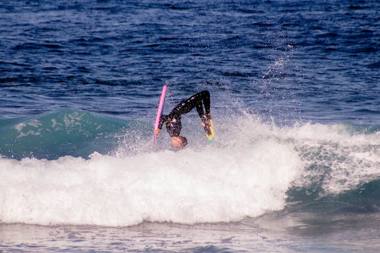 A Person Going Surfing 