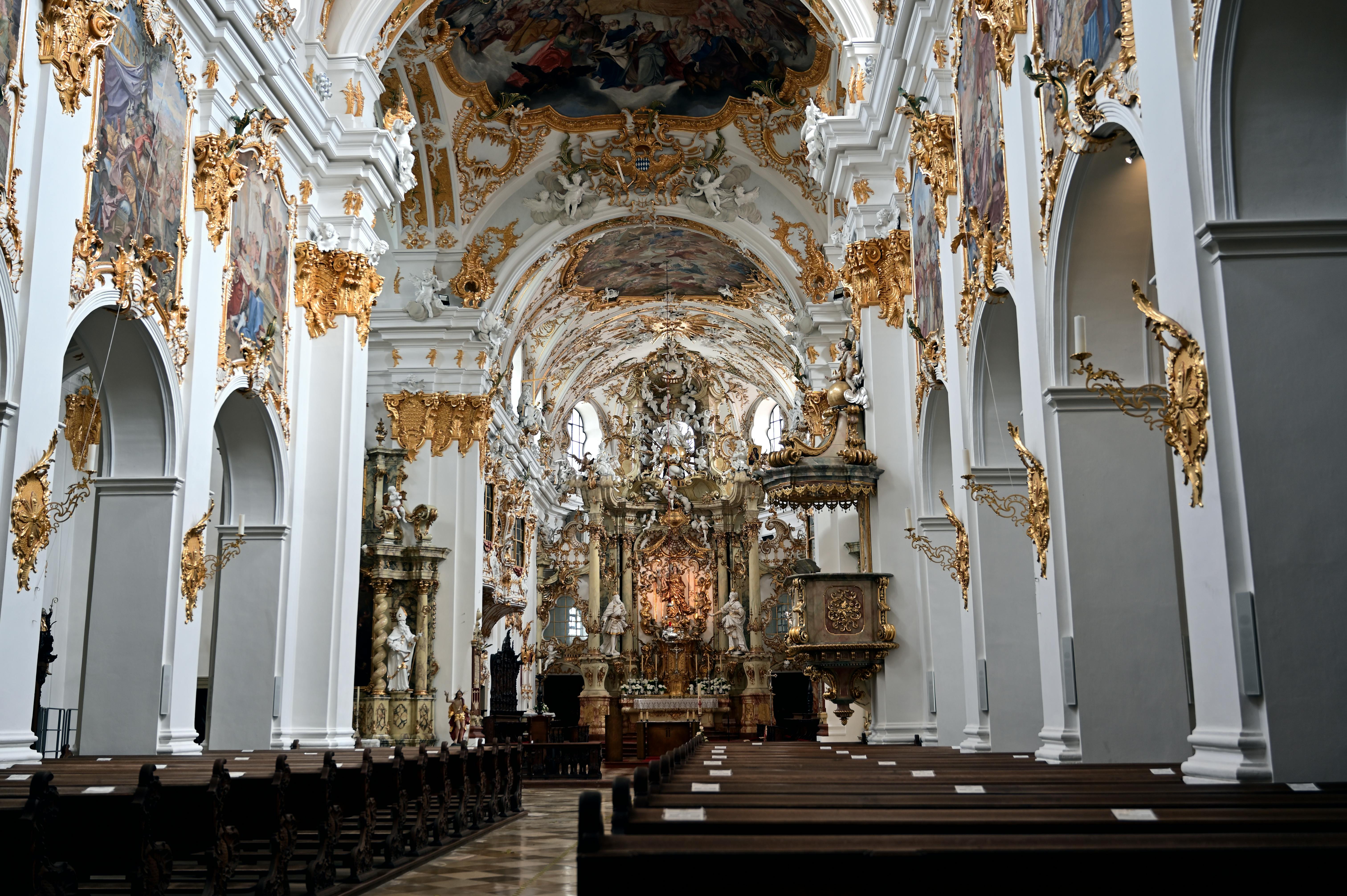 golden ornamented interior of church